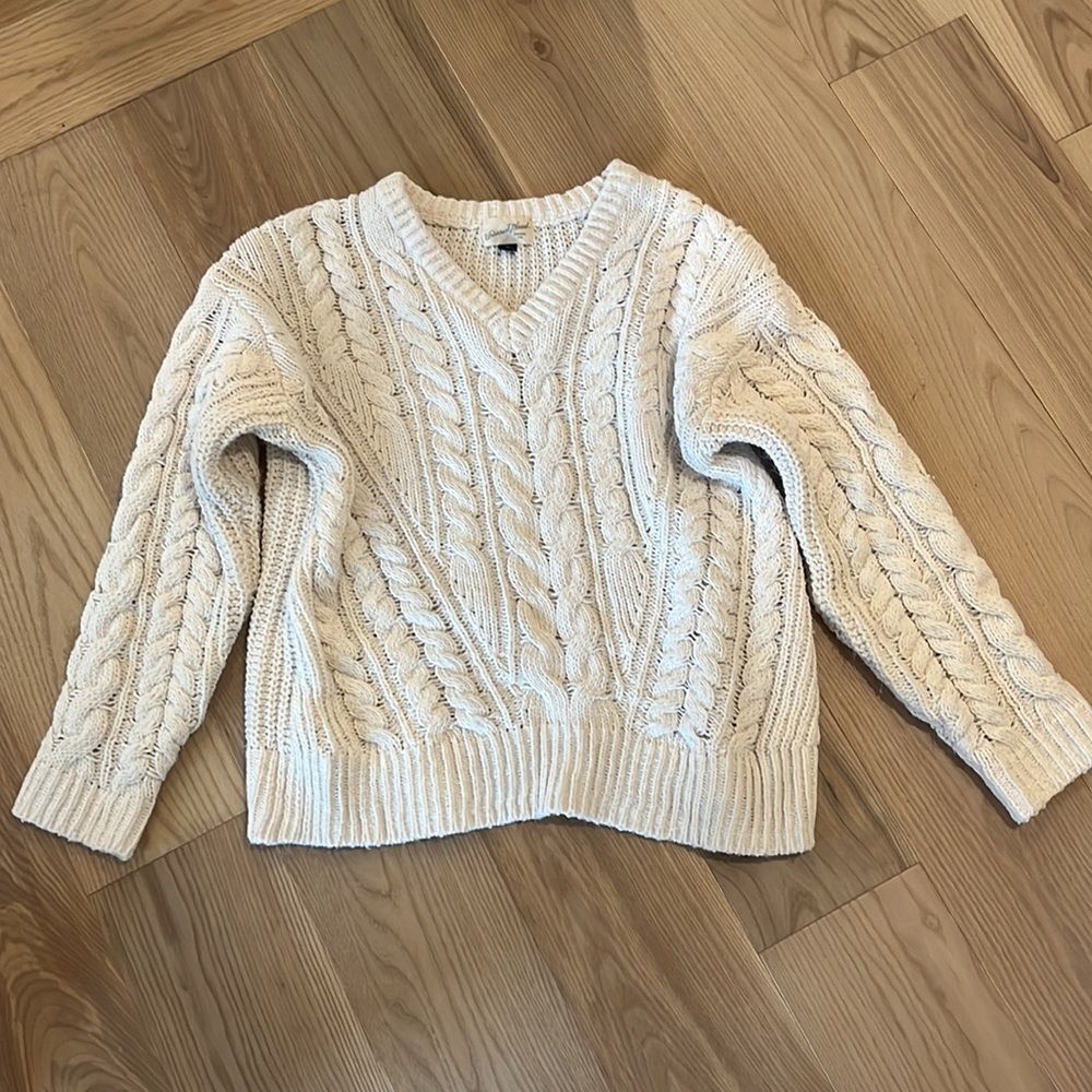 Universal Thread Cream Cable Knit Sweater XS - Picture 3 of 5
